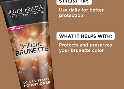 John Frieda Multi-Tone Revealing Color Protecting Moisturizing Conditioner, Brilliant Brunette Shine, 8.45 Ounce (Pack Of 24)