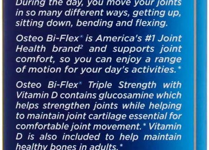 Osteo Bi-Flex with Vitamin D and Glucosamine Chondroitin, Joint Health Supplement, 80 Tablets (Pack Of 1)