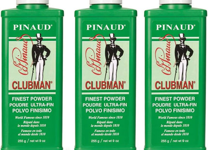 Clubman Pinaud Finest Powder in Flesh, Classic Deodorizing Powder for Men, Talc Talco Ultra-Fin Powder, 9 Ounce (Pack Of 3)