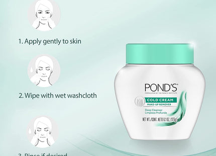 Ponds Moisturizing Deep Cold Cream, Makeup Remover Deep Cleanser, 9.5 Ounce (Pack Of 24)