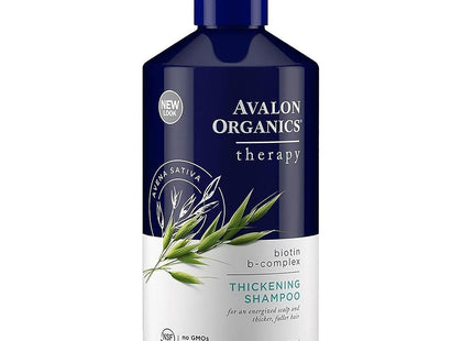 Avalon Organics Therapy Biotin B-Complex Thickening Shampoo, Fuller-Looking Hair, 14 Fluid Ounces (Pack Of 12)