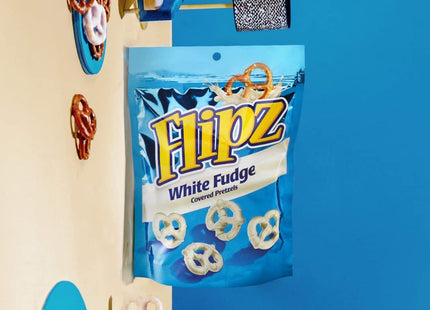 Flipz Crunch White Covered Pretzels Fudge, Salty Crunchy Oven Baked Pretzels Twists 5 ounce (Pack Of 1)