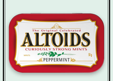 Altoids Classic Peppermint, Strong Breath Mints Hard Candy, Individual Packs Tin, 1.76 Ounce (Pack Of 1)