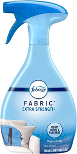 Febreze Extra Strength Fabric Refresher Deodorizer, Odor-Eliminating, Original Lightly Scent Spray 27 Fl Ounce (Pack Of 12)