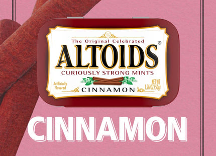 Altoids Curiously Strong Mints, Cinnamon Breath Mints Strong, Tins Pack, 1.76 ounce (Pack Of 1)