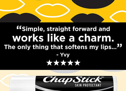 ChapStick Classic Original Skin Protectant Lip Balm, Moisturizing Lip Care, 3 Tubes (Pack Of 24)