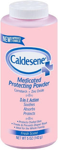 Caldesene Medicated Protecting Body Powder with Zinc Oxide and Cornstarch, Talc Free, 5 Oz (Pack Of 3)