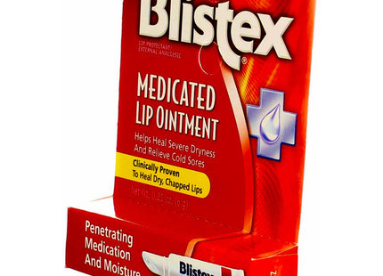 Blistex Medicated Ointment Lip Balm Stick, Relieving, moisturizing, and soothing for lip irritation Cold Sores, 0.21 Ounce (Pack Of 6)