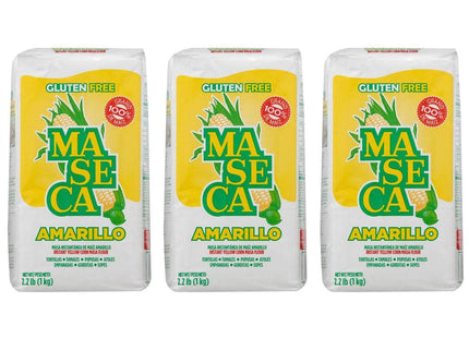 Maseca Instant Yellow Corn Masa Flour, Masa Instantanea de Maiz Amarillo, Gluten-free, 2.2 lb (Pack Of 6)