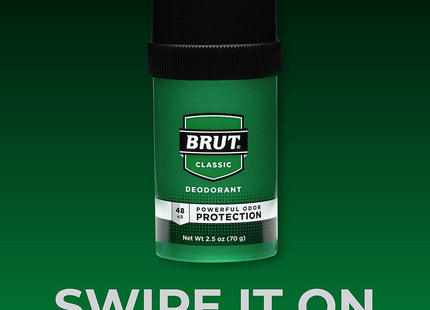 BRUT Deodorant Stick, Original Fragrance, Men Powerful Odor Protection, 2.50 Oz (Pack Of 2)