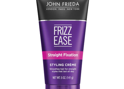 John Frieda Anti Frizz, Frizz Ease Straight Fixation Milk Protein + Almond Oil Styling Cream, Dry Hair, 5 fl oz (Pack Of 2)