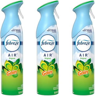 Febreze Air Freshener, Odor-Fighting, Gain Original Scent, Aerosol Spray, 8.8 Ounce (Pack Of 3)