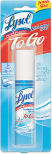 LYSOL Disinfectant Spray to Go, Crisp Linen Scent 1 oz (Pack Of 12)