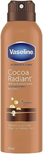 Vaseline Intensive Care Radiant Moisturizer Non Greasy Spray Body Lotion, Cocoa, 6.5 fl oz (Pack Of 8)