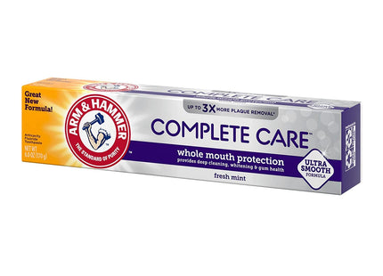 Arm & Hammer Complete Care, Stain Defense Fluoride Anticavity Toothpaste, 6 Ounce (Pack Of 12)