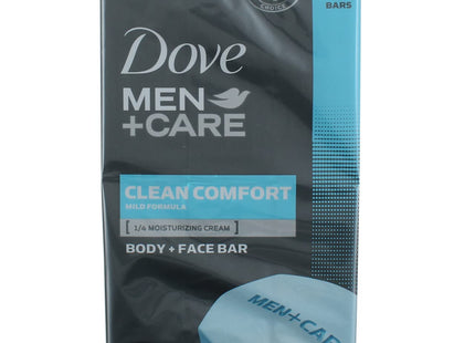 Dove Men+Care Moisturizer Cream, Body and Face Soap Bar, Clean Comfort 3.75 Ounce 6 bar Each (Pack Of 8)