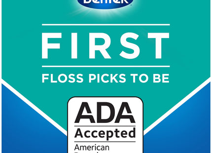 DenTek Complete Clean Easy Reach Floss Picks No Break & No Shred Floss 75 Count (Pack Of 12)