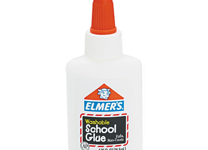 Elmer's School Glue, Washable Removable Non-toxic, Liquid White, 1.25 Ounce (Pack Of 6)