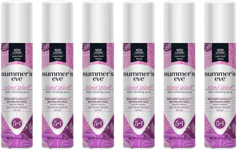 Summer s Eve Island Splash Daily Refreshing Feminine Deodorant Spray, 2 Ounce (Pack Of 6)