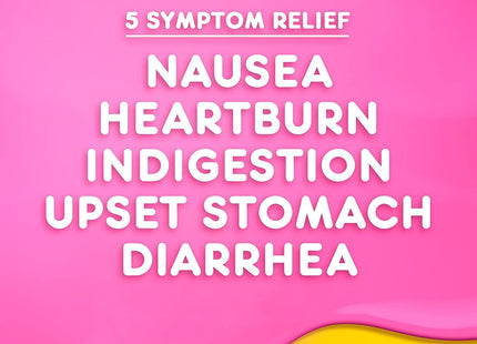 Pepto Bismol Chewable Tablets, for Indigestion Upset Stomach and Diarrhea, 5 Symptom, Fast Relief, Original Flavor, 30 Count (Pack Of 24)