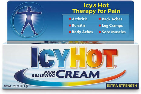 ICY HOT Methyl Salicylate Topical, Muscles & Joints,  Pain Relief Cream, 1.25 Ounce (Pack Of 2)