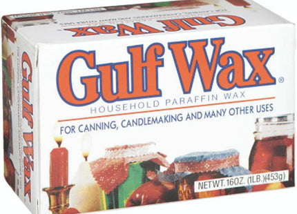 Gulf wax Misc Canning Candle, Household Paraffin Wax, For Canning & Candle making, 16 Ounce (Pack Of 12)