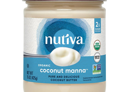 Nutiva Organic Coconut Manna Pur̩ed Coconut Butter, Creamy Spread for Smoothies, Gluten-Free, 15 Ounce (Pack Of 1)