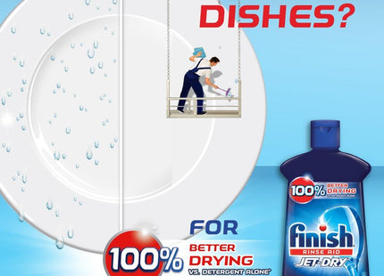 Finish Jet-Dry Rinse Aid, Dishwasher Liquid, Rinse & Drying Agent, Unscented, 16 Ounce (Pack Of 2)