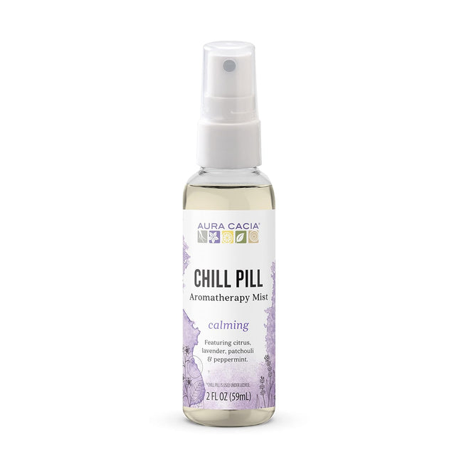 Aura Cacia Essential Solutions Mist, Chill Pill, 2 Fluid Ounce (Pack Of 6)