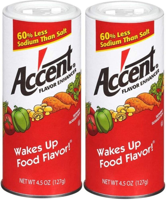 Accent All Natural Wakes Up Food Flavor Enhancer, Seasonings Kosher, 4.5 Ounce (Pack Of 2)