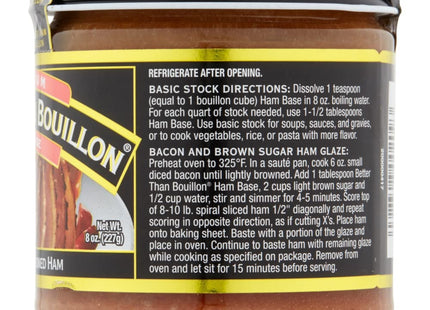 Better Than Bouillon Premium Ham Base, Made with Seasoned Ham 8 Ounce Jar (Pack Of 3)