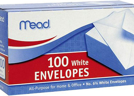 Mead #6 (75100), 3-5/8 X 6.5, Home & office use Envelopes, Color White, 100 Count (Pack Of 6)