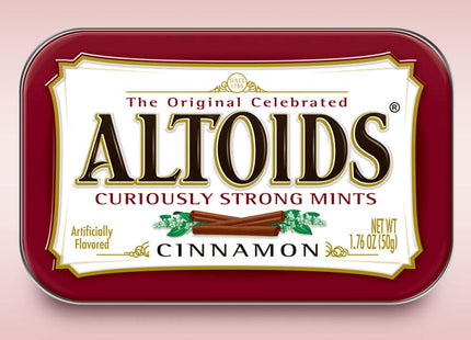 Altoids Curiously Strong Mints, Cinnamon Breath Mints Strong, Tins Pack, 1.76 ounce (Pack Of 1)