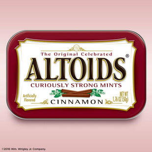 Altoids Curiously Strong Mints, Cinnamon Breath Mints Strong, Tins Pack, 1.76 ounce (Pack Of 1)