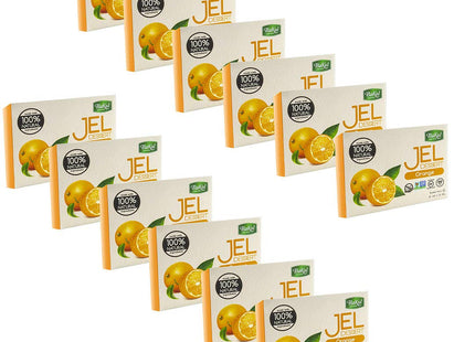 Bakol Jel Dessert, All Natural Vegan Dessert Mix, Kosher, No Artificial Sweeteners Flavors or Colors, Orange Flavor 3 Ounce (Pack Of 12)