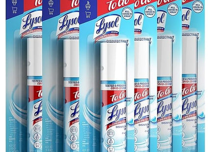 LYSOL Disinfectant Spray to Go, Crisp Linen Scent 1 oz (Pack Of 12)