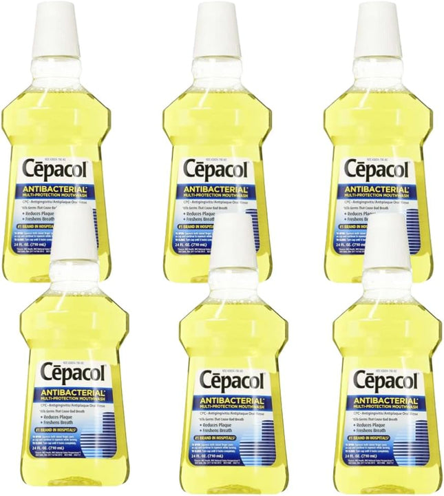 Cepacol Antibacterial Multi-Protection Mouthwash, Freshen Breath, 24 FL Ounce (Pack Of 6)