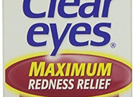 Clear Eyes Maximum Redness Eye Relief Lubricant Eye Drops 0.5 Fl Oz (Pack Of 12)