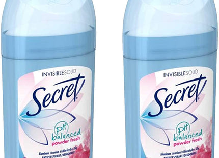 Secret Invisible Solid, Antiperspirant Deodorant Stick, Powder Fresh Scent, 1.6 Ounce (Pack Of 24)