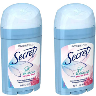 Secret Invisible Solid, Antiperspirant Deodorant Stick, Powder Fresh Scent, 1.6 Ounce (Pack Of 2)