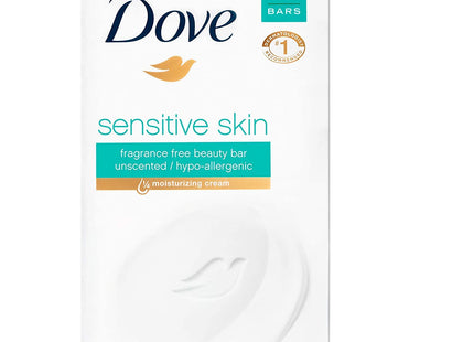 Dove Bath Beauty Moisturizing Bars, Gentle Cleanser for Softer And Sensitive Skin, Fragrance-Free, 3.75 Oz 6 Count Each (Pack Of 24)