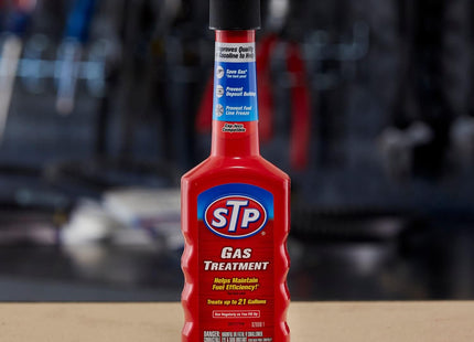 STP Gas Treatment, Bottled Fuel System Cleaner Improves Gas Quality, 5.25 Ounce (Pack Of 24)