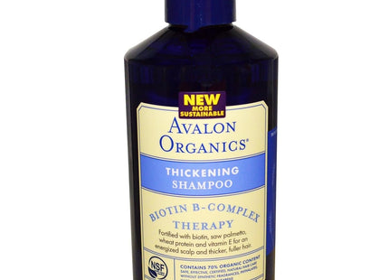 Avalon Organics Therapy Biotin B-Complex Thickening Shampoo, Fuller-Looking Hair, 14 Fluid Ounces (Pack Of 12)