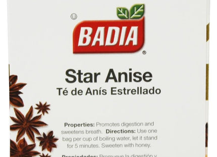 Badia Star Anise Tea Bags, Natural Herbs Slimming, Caffeine-Free, 10 Count (Pack Of 3)