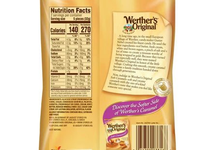 Werther's Original Soft Caramel Candy,  Made With Real Butter and Fresh Cream, 4.51 Ounce (Pack Of 6)