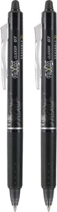 Pilot FriXion Clicker Retractable, Erasable, Refillable, Gel Pens, (31460) Fine Point, Black Ink, 2 Count (Pack Of 3)