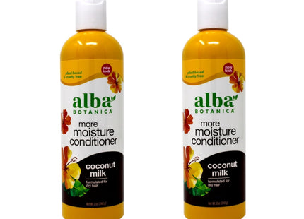 Alba Botanica More Moisture Conditioner Coconut Milk, Hawaiian Extra-Rich Hair Conditioner, 12 Fl Ounce (Pack Of 12)