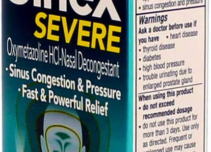 Vicks Sinex Severe Original Nasal Spray, Decongestant, 12 Hour, Fast Relief, 0.50 Ounce (Pack Of 32)