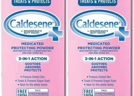 Caldesene Medicated Protecting Body Powder with Zinc Oxide and Cornstarch, Talc Free, 5 Oz (Pack Of 3)