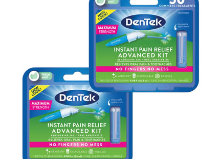 DenTek Instant Oral Pain Relief Maximum Strength Kit for Toothaches 50 Count (Pack Of 2)